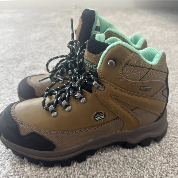 New Pacific Trail Hiking Boot Rainer Jr Brown Leather Round Toe Lace Up - Picture 2 of 8